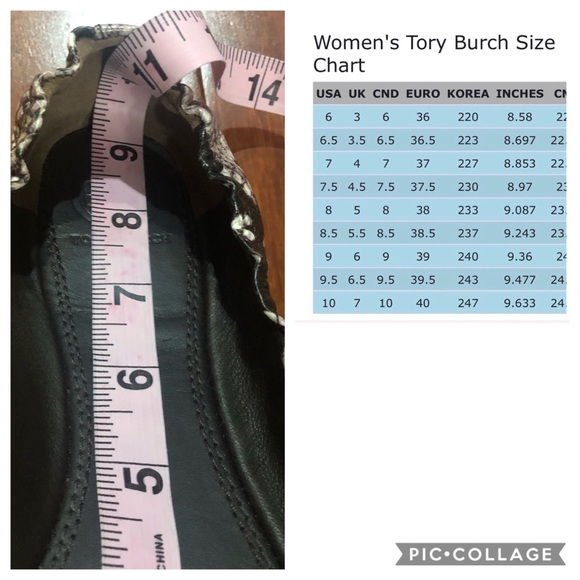 Tory Burch York Ballet Diamond Roccia Snake Flats. - Picture 8 of 8